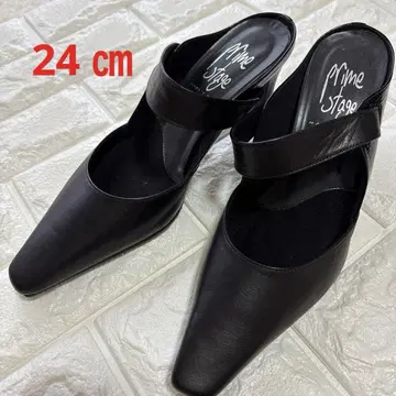 prime Stage 블랙 뮬 포이티드 토 24cm