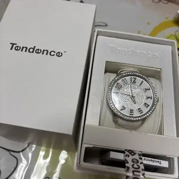Tendence 화이트 스톤 장식 손목시계