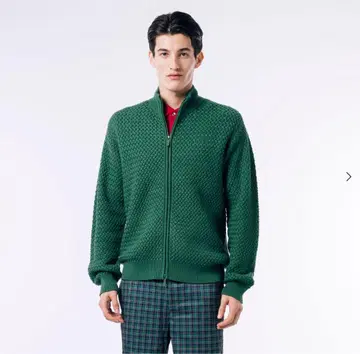 Lacoste 그린 니트 스웨터 집업