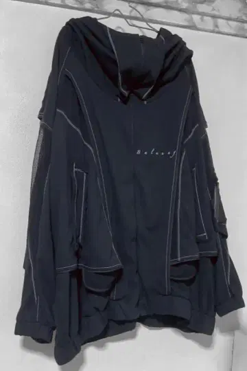 BALMUNG 23SS 레이어드 하이넥 빅 후드티 AIR