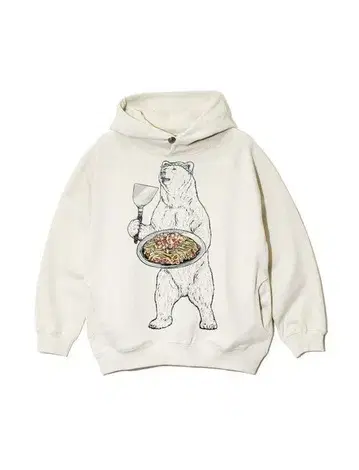 goslowcaravan 오코노미야키 곰 아이보리 M