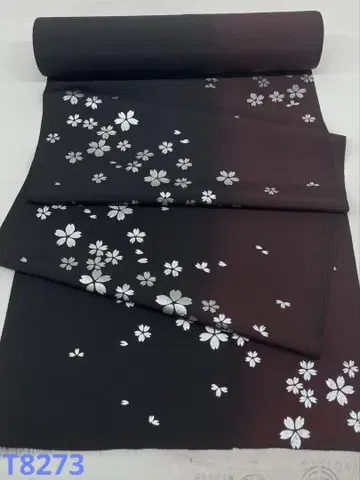 코몬 하마 크레이프 원단 은빛 벚꽃 순수 실크 옷감