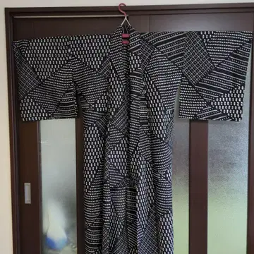 손바느질 유카타 블랙