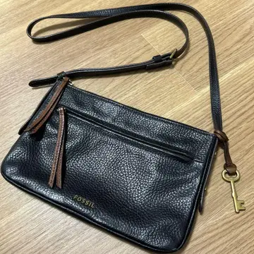 FOSSIL 숄더백 가죽 블랙