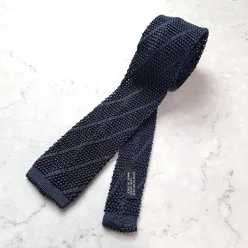 azabu tailor 아자부 테일러 니트 타이 실크 100% 네이비