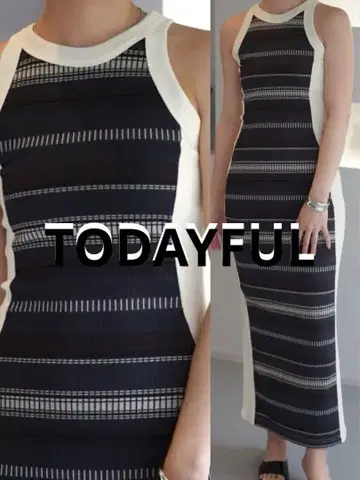 TODAYFUL 자카드 테두리 드레스