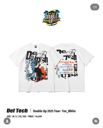 Def Tech Double Up Tour 2025 티셔츠