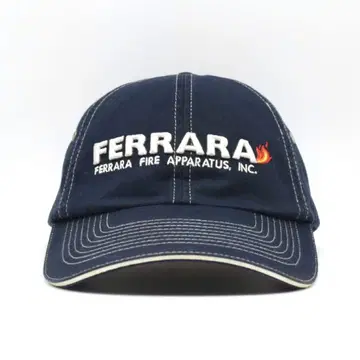 00s FERRARA FIRE 소방서 기업 자수 캡 구제 의류 네이비