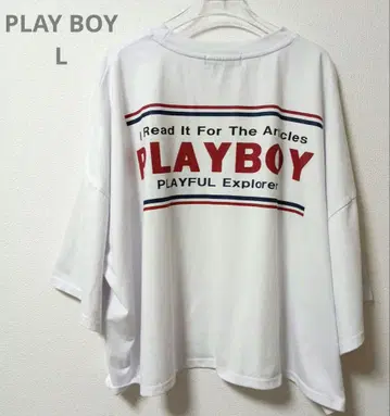 PLAYBOY 화이트 티셔츠 L 사이즈