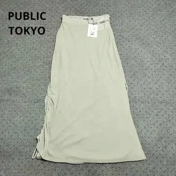 391 택 포함 새상품 PUBLIC TOKYO 릴랙스 레이어 컷 스커트