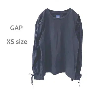 갭 GAP 벌룬 소매 상의 긴팔 얇은 소재 블랙 검정 XS 사이즈
