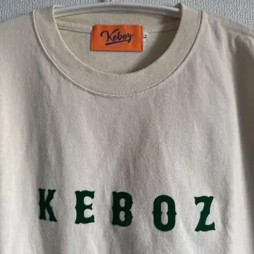 Keboz 로고 오버 사이즈 티셔츠 크림 L