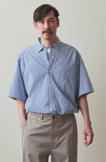 스티븐 앨런 스트라이프 반팔 셔츠