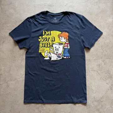 SCHOOL HOUSE ROCK 미국 애니메이션 티셔츠 네이비