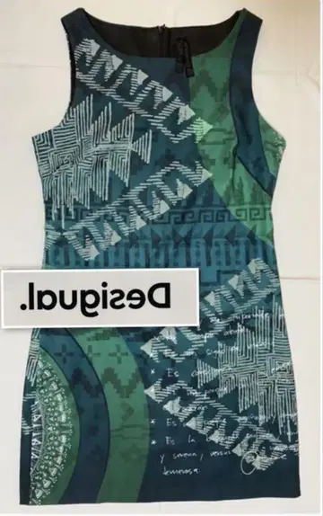 Desigual 기하학 패턴 슬리브리스 원피스