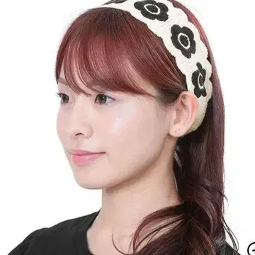 마리콴트 MARY QUANT 크로셰 데이지 헤어밴드 화이트