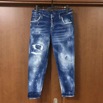 고품질 디스퀘어드 스트레치 데님 36 청바지 DSQUARED2