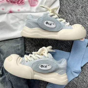 OCAI SMILE CANVAS SNEAKER 스마일 스니커즈 블루 37