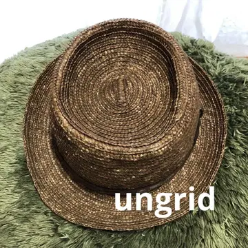 ungrid 브라운 밀짚모자 캉캉 모자 리본 포함