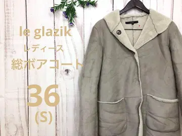 루그라지크 토탈 보아 코트 귀여운 모코모코 자켓 베이지 후드 S