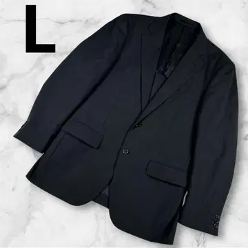 남성용 수트 테일러드 스트라이프 자켓 블랙 L