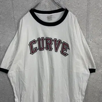 anvil 링거 CURVE 프린트 화이트 빅 사이즈 티셔츠 2X
