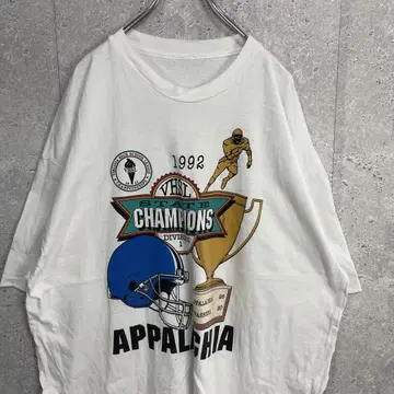 90년대 싱글 스티치 미식축구 화이트 티셔츠 2XL 정도