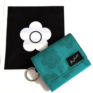 MARY QUANT 캔버스 데이지 프린트 지갑 컴팩트