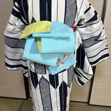 유카타와 반폭 오비 세트