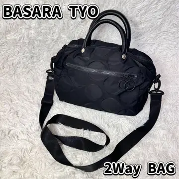 BASARA TYO 발수 2way 보스턴 백 블랙 숄더 포함