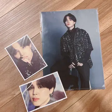 BTS Jimin 클리어 파일과 포토 카드 세트
