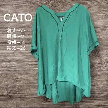 CATO 그린 V넥 튜닉 22/24W