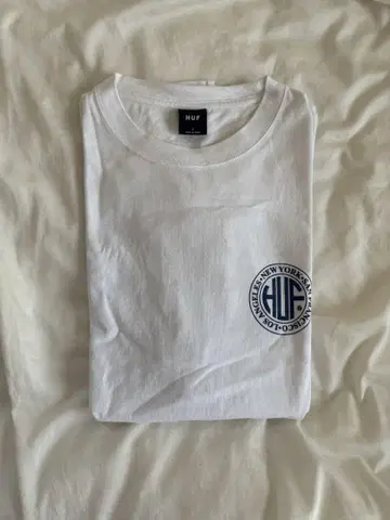 HUF 화이트 티셔츠 로고 프린트