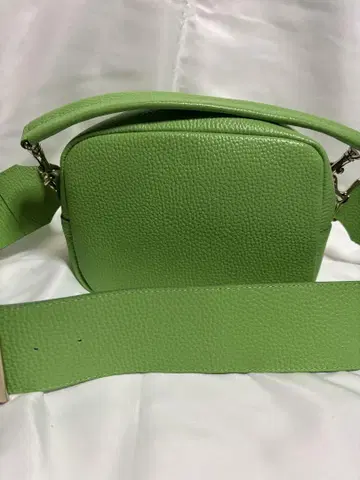 chiiiibag 치 숄더백 와이드 벨트 그린 주름 가죽