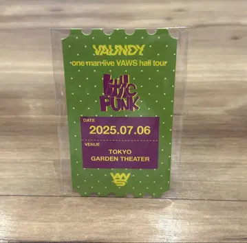 Vaundy VAWS 복권 B상 도쿄 가든 극장 7.06