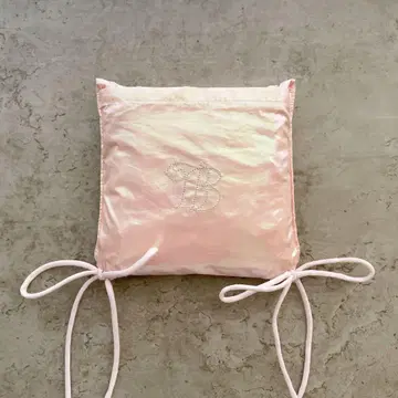 "B" RIBBON ECO BAG bibiy 에코백 핑크
