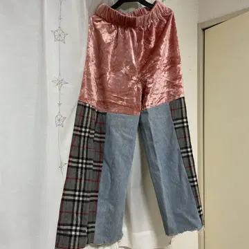 maice 리메이크 팬츠 벨로아 청바지