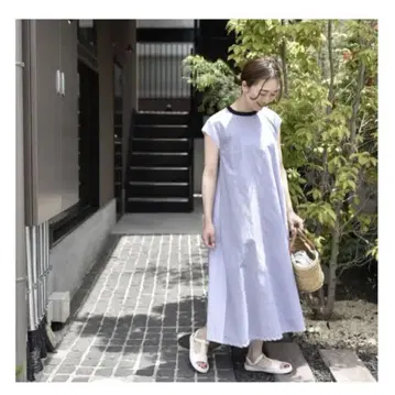 OURHOME 면 100% 절개 원피스 ourhome
