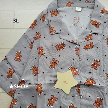 피터팬 마이클 테디베어 곰 반팔 올 패턴 셔츠 알로하 셔츠 3L