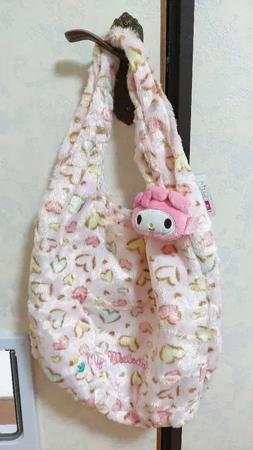 레트로 산리오 마이멜로디 마이멜로 하트 레오파드 무늬 보아 백
