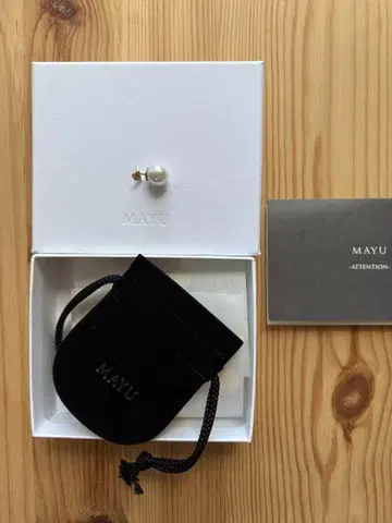 MAYU 미니 하트 모조 진주 한쪽 귀걸이 새상품