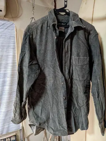 Eddie Bauer 그레이 플란넬 셔츠 S