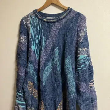 COOGI 쿠지 3D 니트 스웨터 L 올 패턴 멀티 컬러