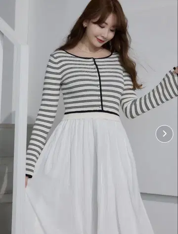 헤르립토 도킹 니트 발룬 드레스