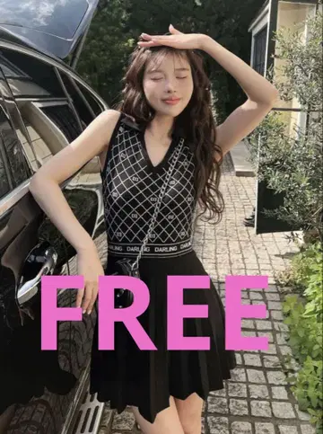 Darich DD 다이아 플리츠 니트 미니 원피스