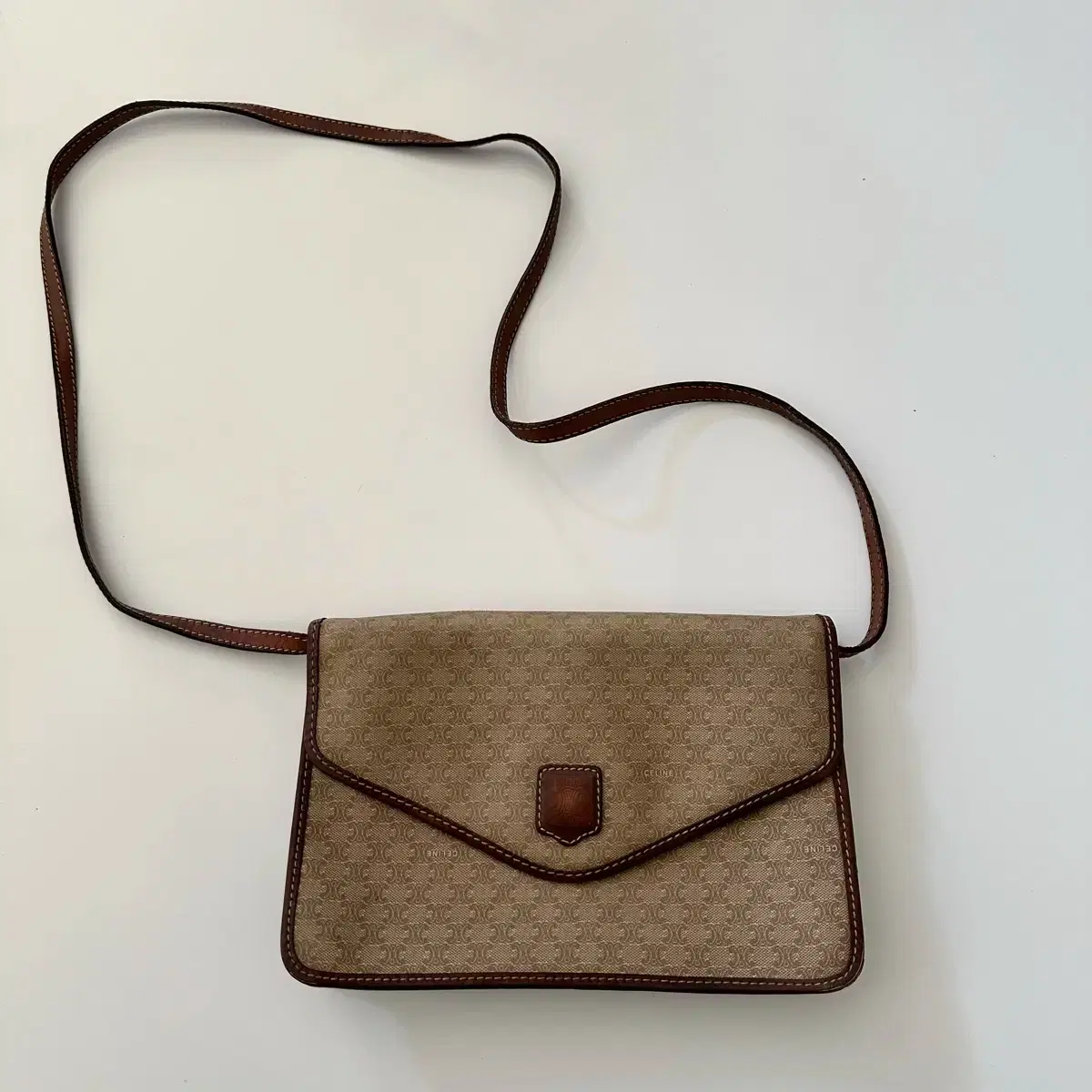 CELINE 셀린느 Old Celine Macadam Logo Shoulder Bag #셀린느