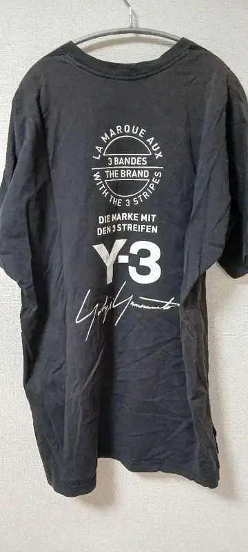 Y-3 오버 사이즈 티셔츠 블랙