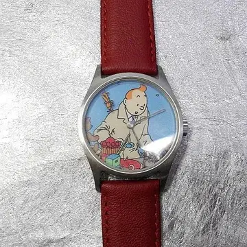 미사용! 귀중한 틴틴(TINTIN)의 빈티지 손목시계!