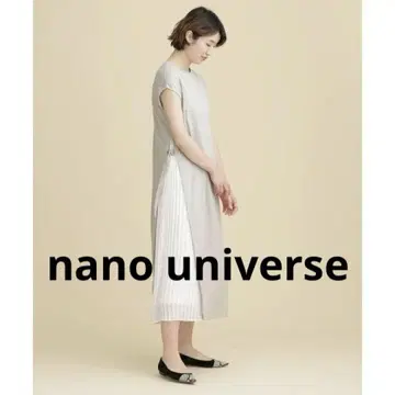 nano universe 사이드 플리츠 슬리브리스 원피스