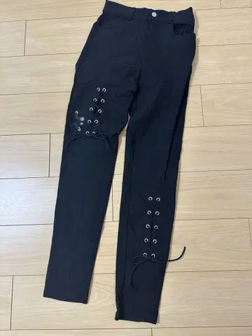 NieR 스키니 레이스업 바지